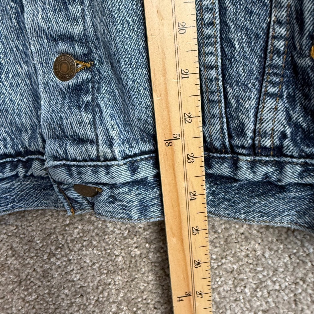 Vintage Levis Mens Medium Denim Trucker Jacket Blue 70507-0219 90s Blue Tab - Picture 4 of 8